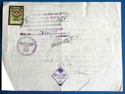 Jan. 23, 1939: Document declaring that the Singers did not owe taxes.